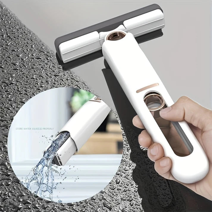 function Portable Squeeze Cleaning Mop Desk Window Glass Cleaner New Portable Self-NSqueeze Mini Mop, Lazy Hand Wash-Free Strong Absorbent Mop