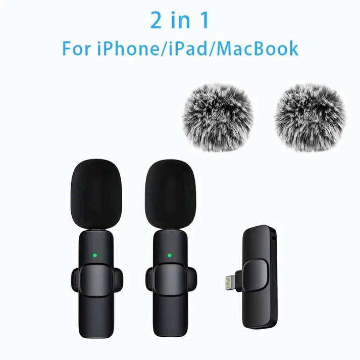 New Wireless Lavalier Microphone Portable Audio Video Recording Mini Microphone